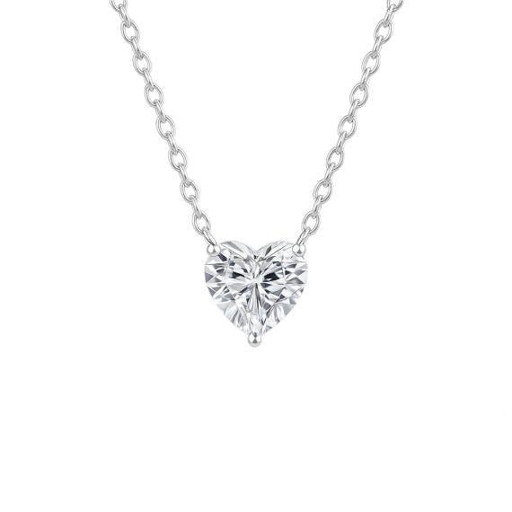 Colar Coração Pequeno Moissanite