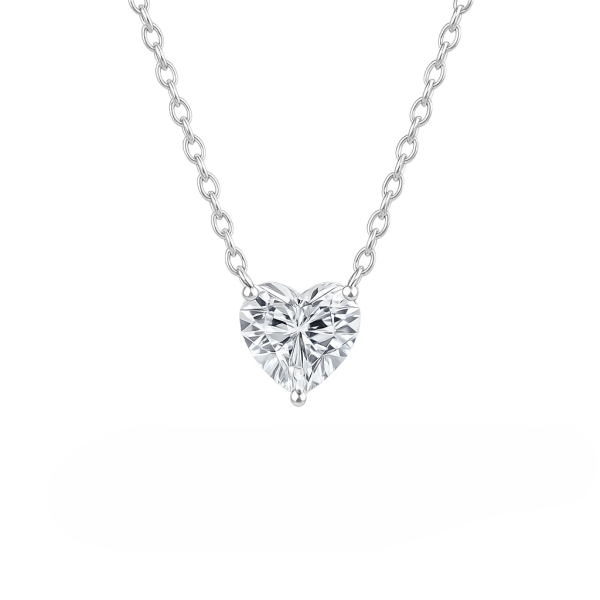 Colar Coração Pequeno Moissanite
