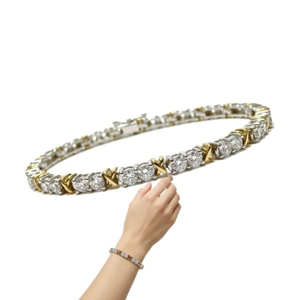 Pulseira Riviera Pontos X Prata 925 - Imagem 5