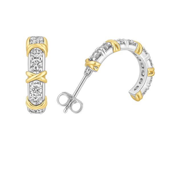 Argola Pontos X Prata 925