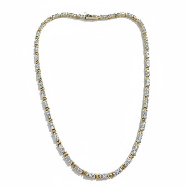 Colar Riviera Pontos X Prata 925