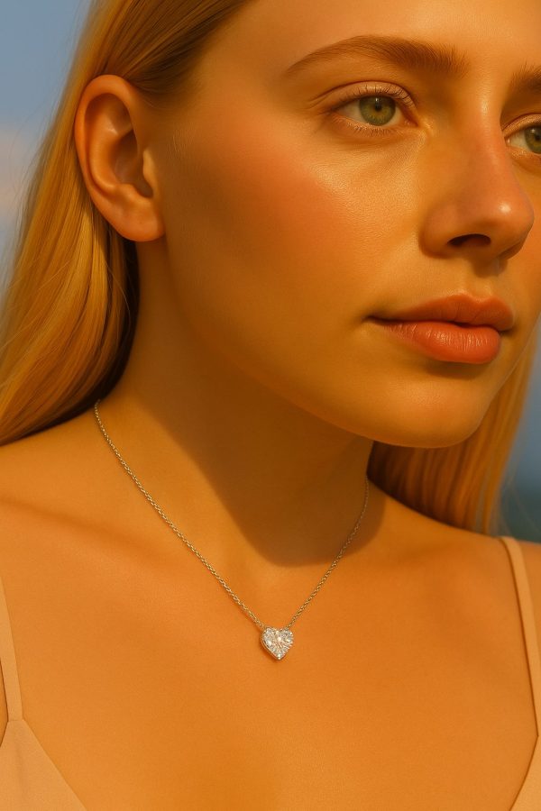 Colar Coração Moissanite - Imagem 2