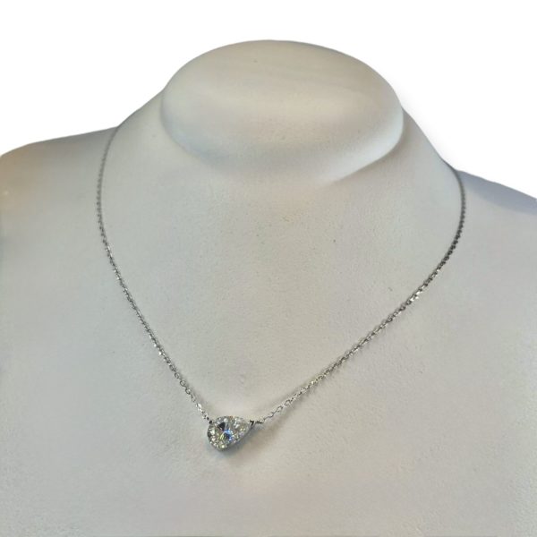 Colar Gota Reclinado Moissanite - Imagem 3
