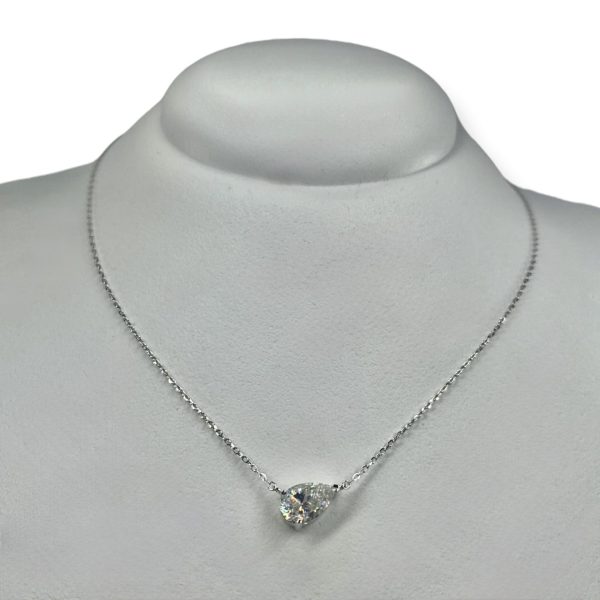 Colar Gota Reclinado Moissanite - Imagem 5