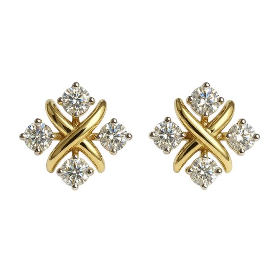 Brinco X Dourado Moissanite