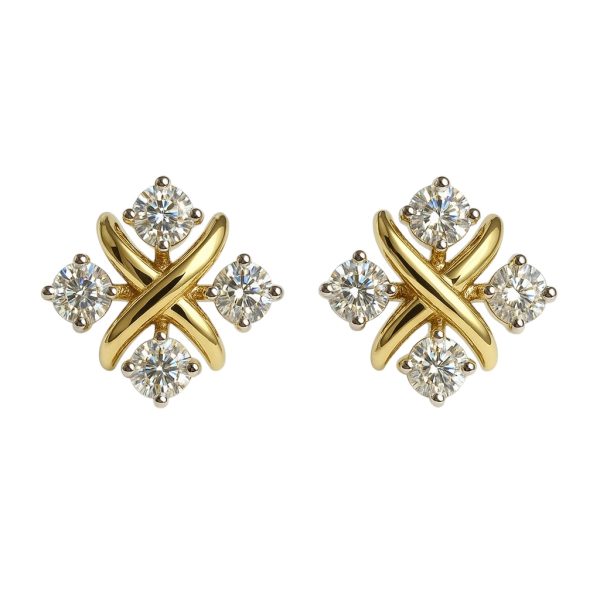 Brinco X Dourado Moissanite