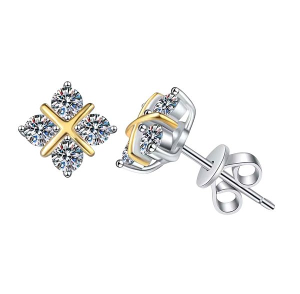 Brinco X Ponto de Luz Moissanite - Imagem 3