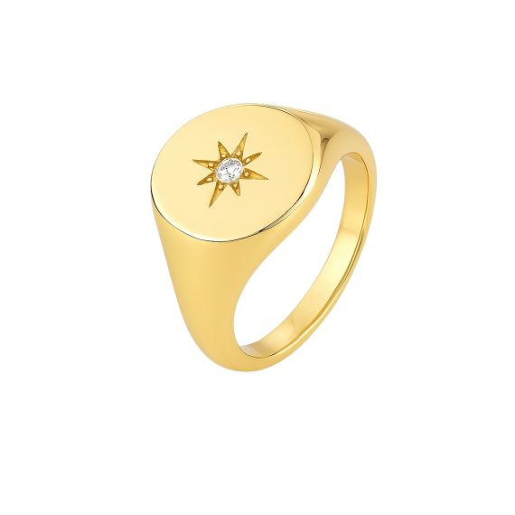 Anel Dedinho Estrela Ouro