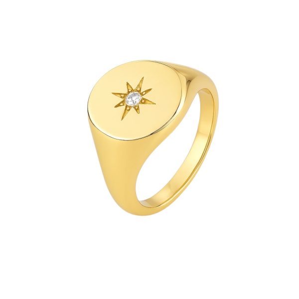 Anel Dedinho Estrela Ouro