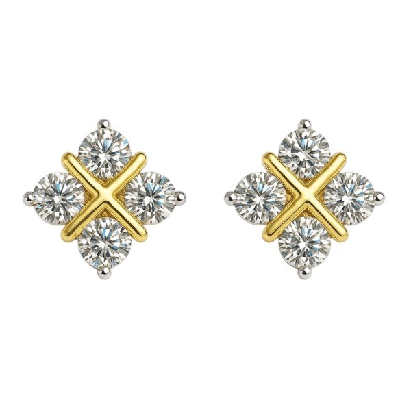 Brinco X Ponto de Luz Moissanite