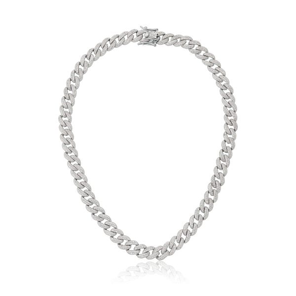 Colar Elos Groumet Cravejados Prata 925