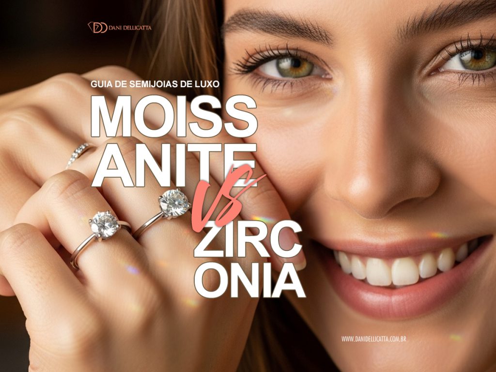 Semijoias de Luxo: Moissanite vs Zirconia