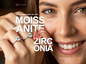 Semijoias de Luxo: Moissanite vs Zirconia