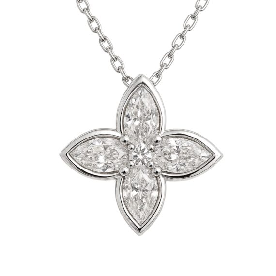 Colar Flor Moissanite