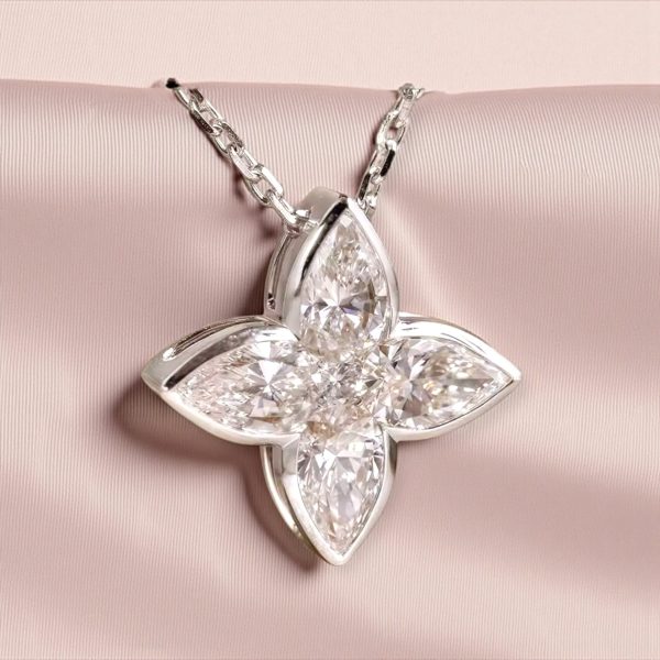 Colar Flor Moissanite - Imagem 5