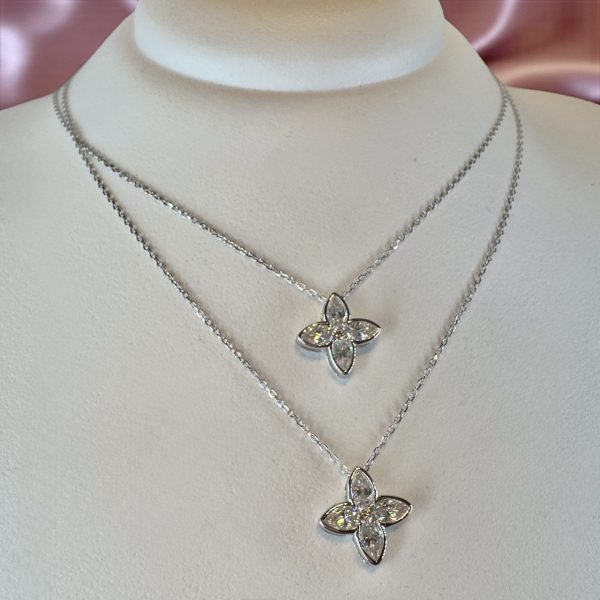 Colar Flor Moissanite - Imagem 3