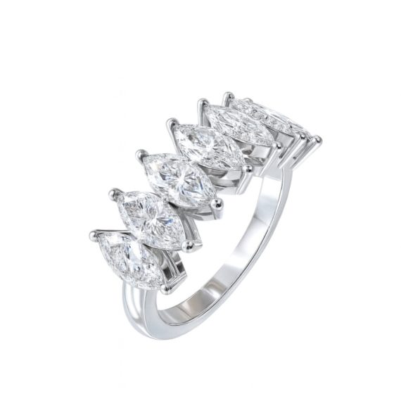 Anel Aparador Navettes Moissanite