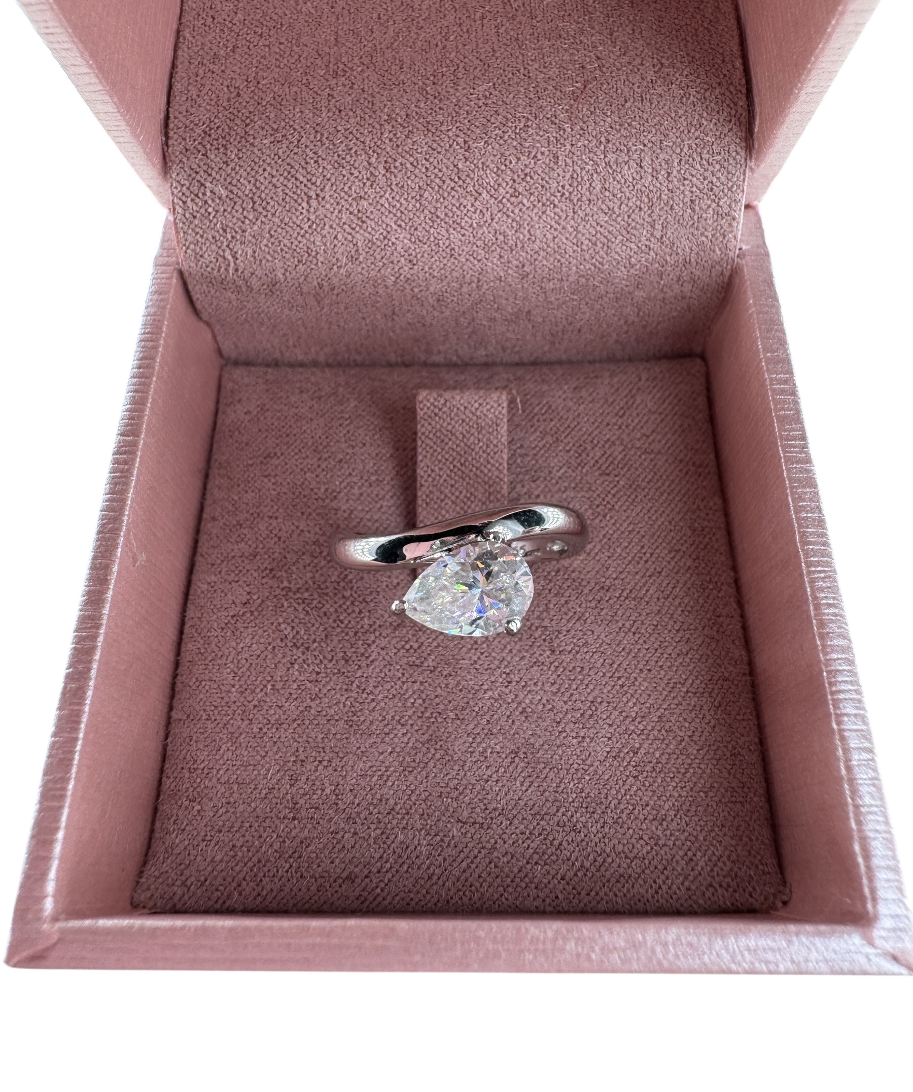 Anel Gota P Reclinada Moissanite - Imagem 4