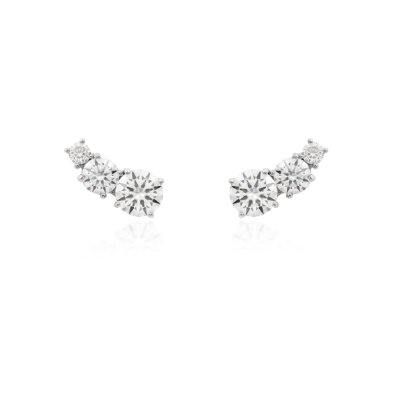 Brinco Ear Cuff Mini Pontos Moissanite