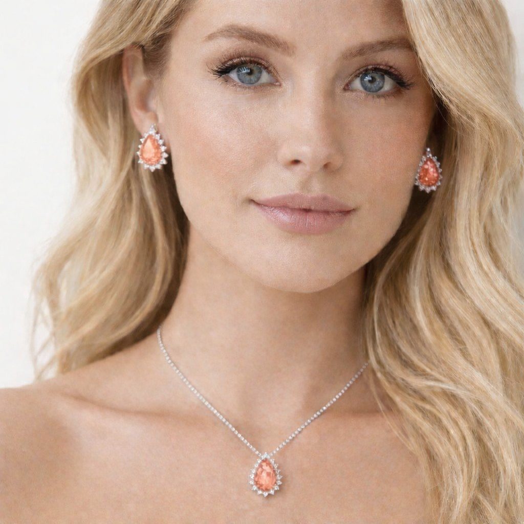 Conjunto Real Luxo Morganita Zircônias Prata 925 - Imagem 2