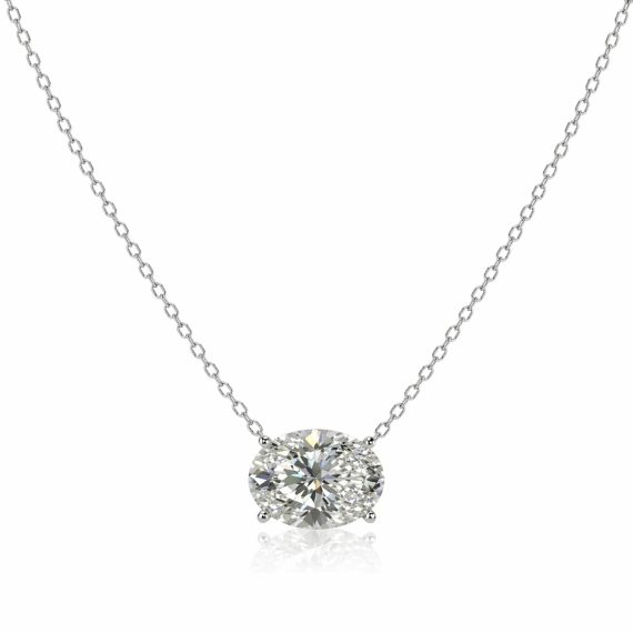 Colar Oval Moissanite