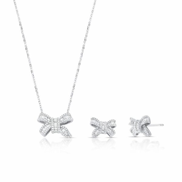 Conjunto Laçinho Baguettes Prata 925