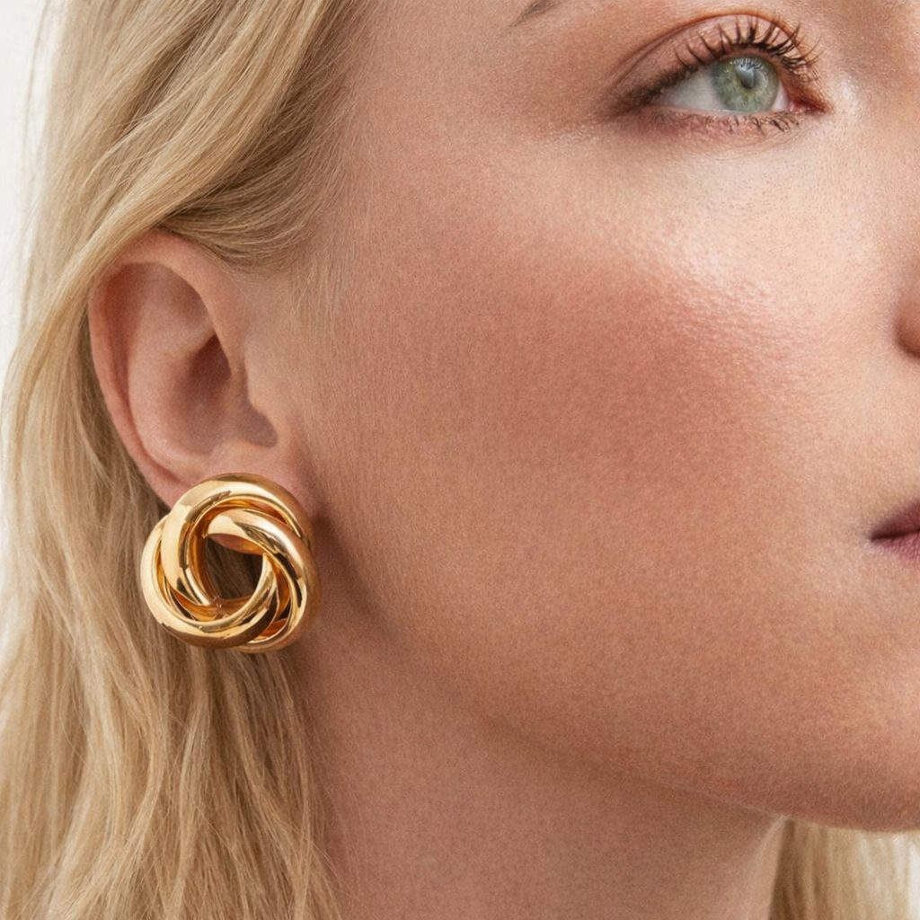 Brinco Elos Nó Ouro - Imagem 2