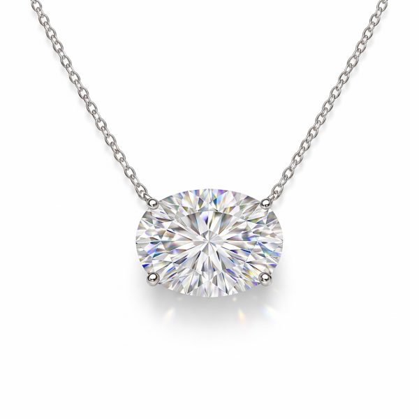 Colar Oval Moissanite