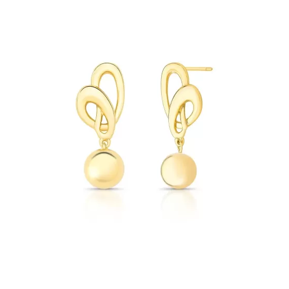 Brinco Elos Esfera Ouro