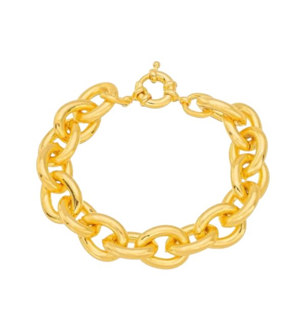 Pulseira de Elos Médio Ouro