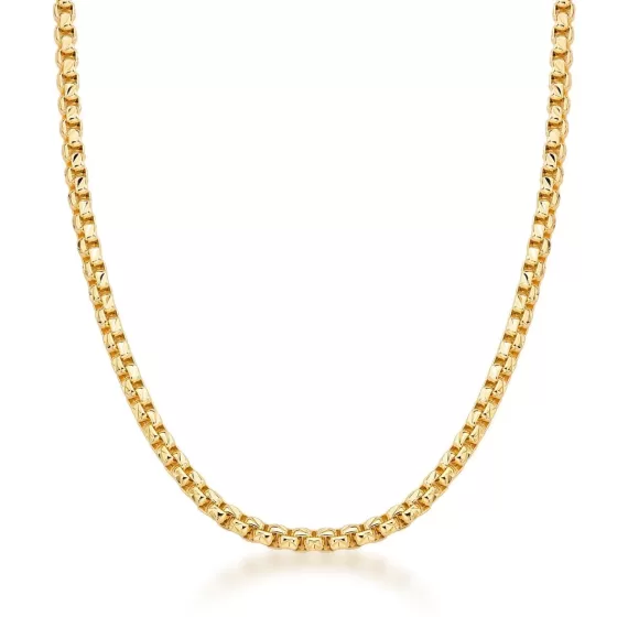 Colar Elos Quadrados Lisos Gold