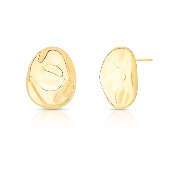 Brinco Oval Desing Ouro