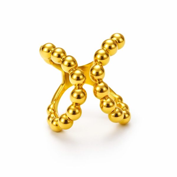 Anel X Spheres Ouro