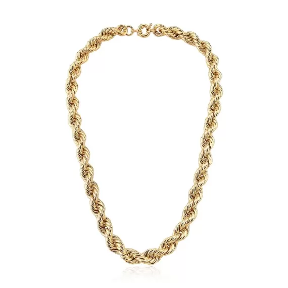 Colar Grosso Baiano Duas Voltas 9mm Ouro
