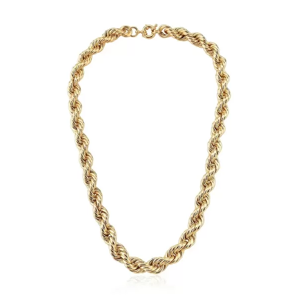 Colar Grosso Baiano Duas Voltas 9mm Ouro