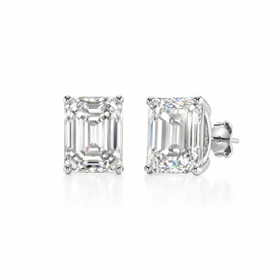 Brinco Retangular Moissanite