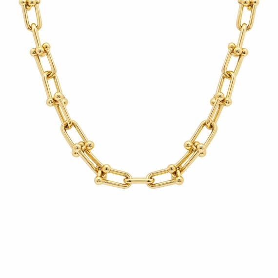 Colar Elos Lisos Inspired Ouro Joias