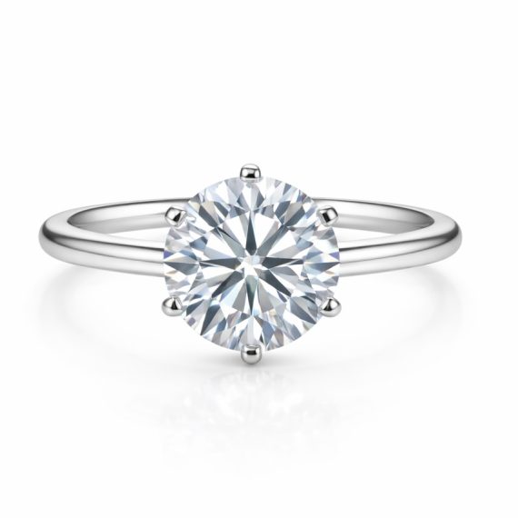 Anel Solit&aacute;rio Alto Moissanite