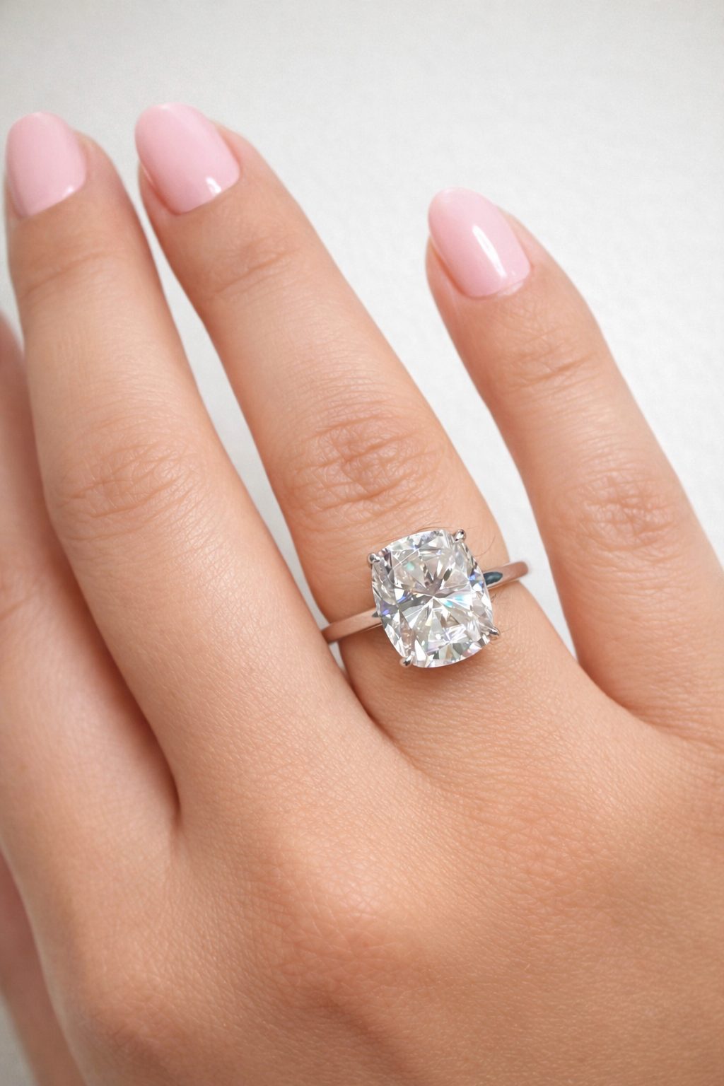 Anel Solitário Retangular Moissanite - Imagem 2