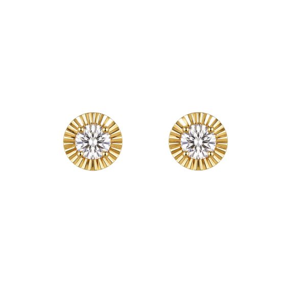 Brinco Desing  5mm Ouro Moissanite