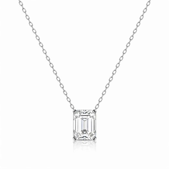 Colar Retangular Moissanite