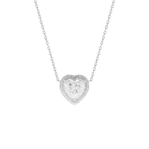 Colar Coração Luxo Moissanite