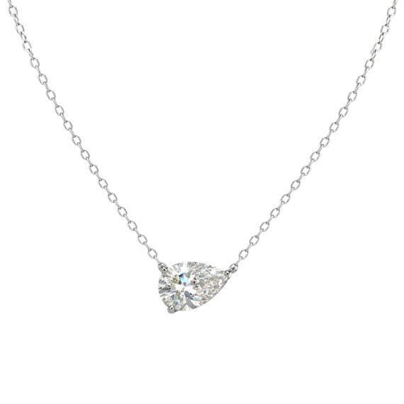 Colar Gota Reclinada Moissanite