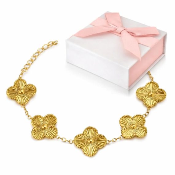 Pulseira Inspired Trevo M Dourado