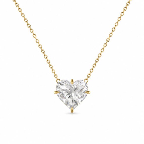 Colar Cora&ccedil;&atilde;o 12 mm  Emerald Cut  Moissanite
