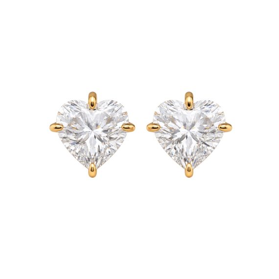 Brincos Cora&ccedil;&atilde;o 10mm  Emerald Cut  Moissanite