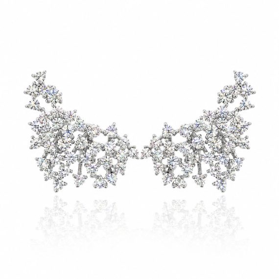 Brinco Ear Cuff Pontinhos Moissanite