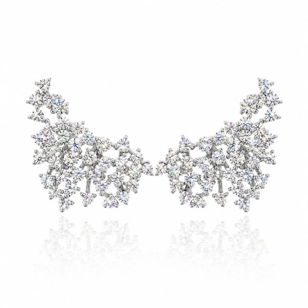 Brinco Ear Cuff Pontinhos Moissanite