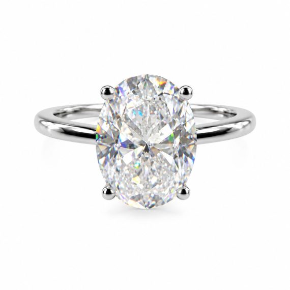 Anel Oval G Moissanite