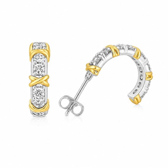 Argola Pontos X Prata 925